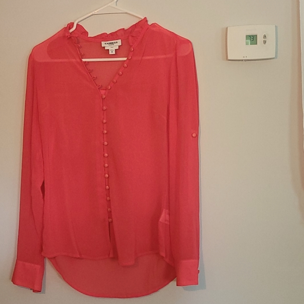Sheer Portofino Express Top, Hot Pink